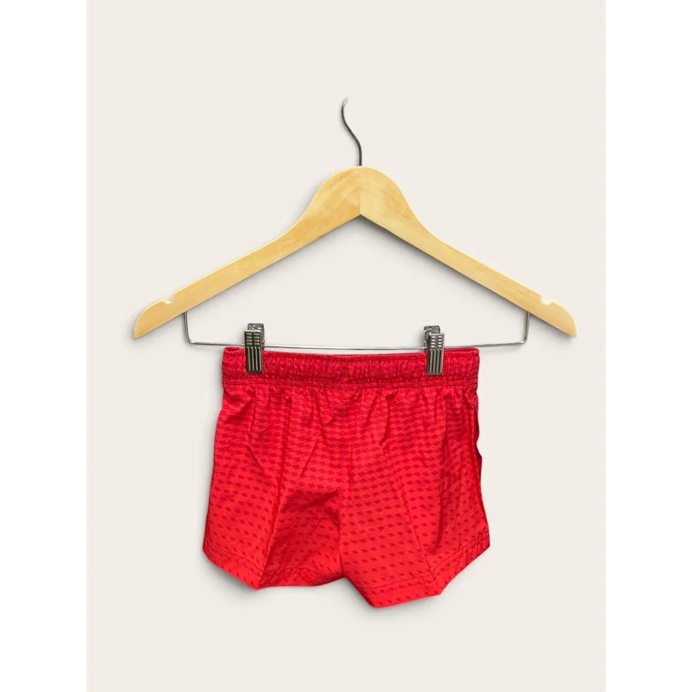 Athletic Works Boys Brilliant Red Diamond Pattern Soccer Shorts XS 4-5 NWT